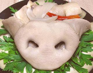 Pig Snout on Plate