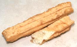 Chinese Youtiao, whole and cut