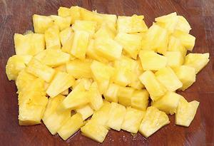 Pineapple cut into chunks