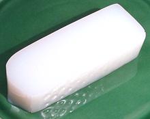 Block of white mung bean jelly