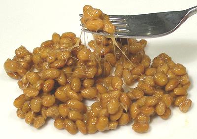 Whole Soy Beans Fermented into Natto