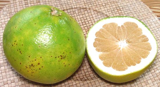 Whole and Cut Yellow Pomelo