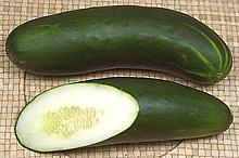 Whole and Cut Garden Cucumbers