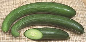 European Cukes, whole and cut