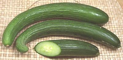 European Cucumbers - whole and cut