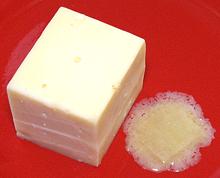 Cut Cube of Dutch Farmhouse Cheese