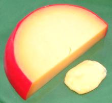 Cut Ball of Edam Cheese