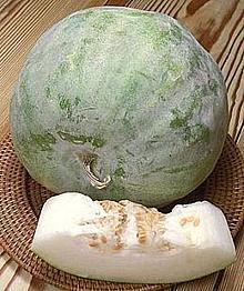 Ash Gourd / Winter Melon, whole and cut
