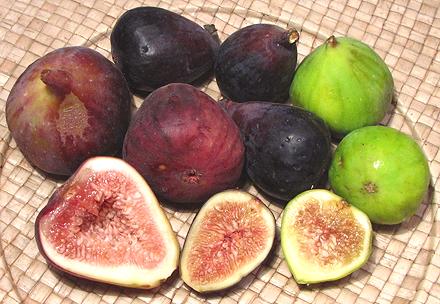 Whole and Cut Fig Fruits