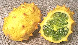 Whole and Cut Kiwano