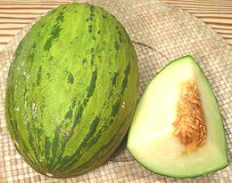 Whole and Cut Piel de Sapo Melon