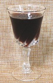 Glass of Pomegranate Wine