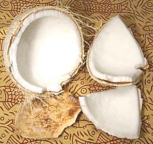 Fresh Coconut Broken Open