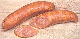 Andouille Sausages, whole and cut