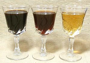 Glasses of various Chinese Vinegars