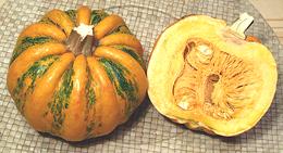 Whole and Cut Kamo Kamo Squash