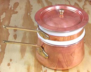 Copper / Ceramic Double Boiler