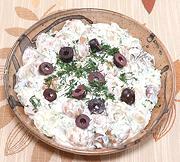 Dish of Potato Tzatziki Salad