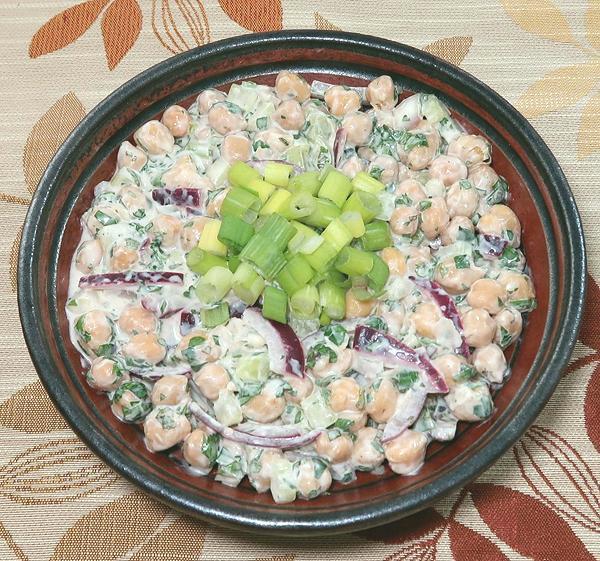 Dish of Chickpea & Herb Salad