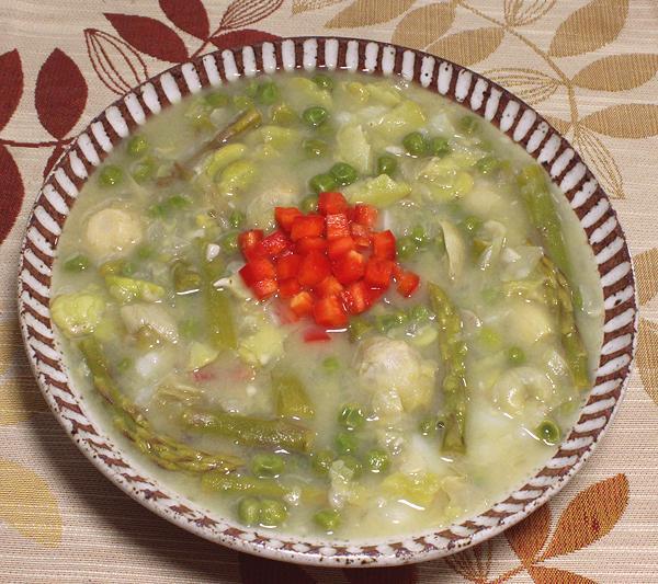 Bowl of Green Vegetable Soup