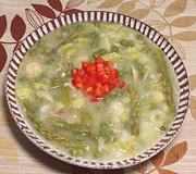 Bowl of Green Vegetable Soup