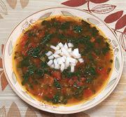 Bowl of Tomato Spinach Soup