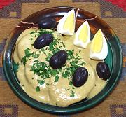 Dish of Ocopa Sauce with Potatoes