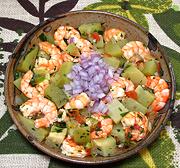 Bowl of Shrimp with Chayote