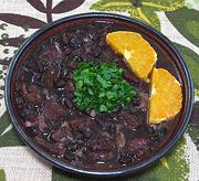 Bowl of Black Beans with Meat