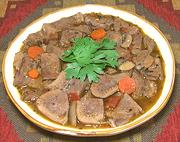 Dish of Beef Tongue in Wine Sauce