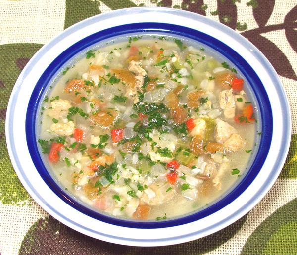 Bowl of Chicken Soup with Rice