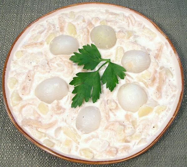 Dish of Wexford Tripe with Onions