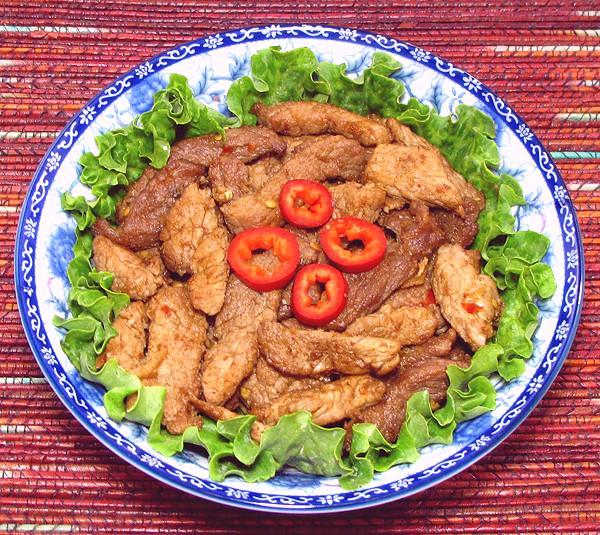 Dish of Pork with Red Chili