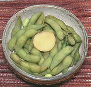 Dish of Soybeans in the Pod