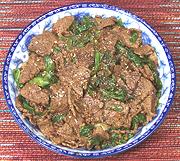 Dish of Beef with Chilis, Sichuan