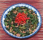 Dish of Pork & Chinese Broccoli