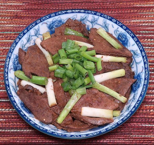 Dish of Pork Liver with Scallions