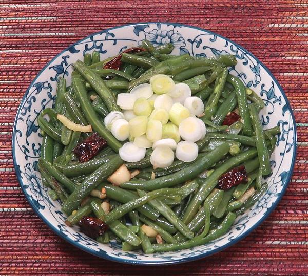 Dish of Green Beans with Ginger