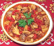 Bowl of Chicken with Sweet Peppers