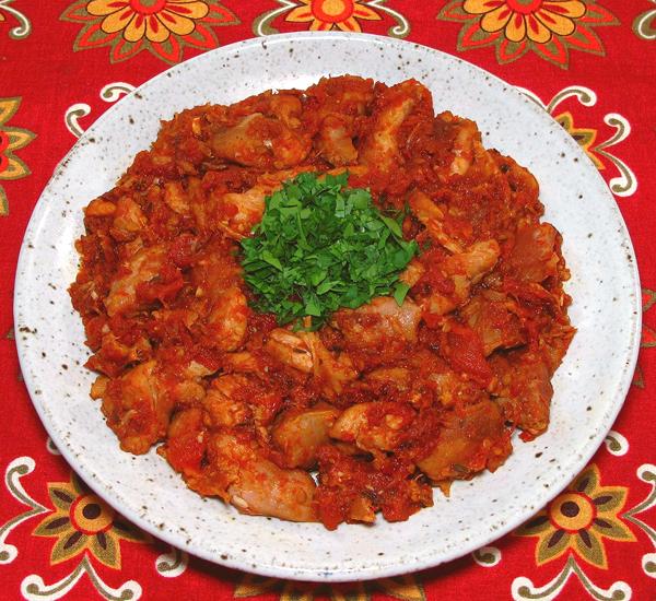 Bowl of Chicken with Tomatoes