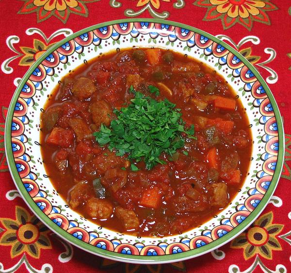 Bowl of Pork & Tomato Stew
