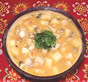 Bowl of Fish Soup Romesco