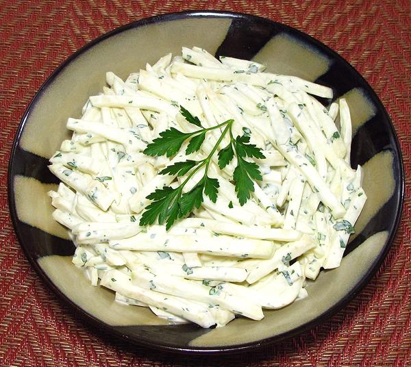 Dish of Celery Root Salad
