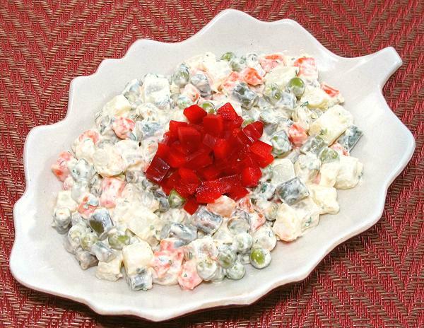 Dish of Vegetable Medley Salad