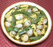 Dish of Zucchini with Tiny Onions