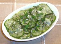 Dish of Cucumber Herb Salad