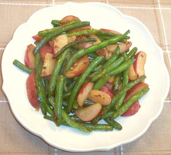 Dish of Green Beans & Radishes