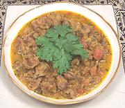 Dish of Chicken Gizzard Curry