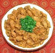 Dish of Chicken Mughlai Curry