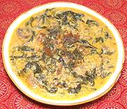 Dish of Goat or Mutton Gongura Curry